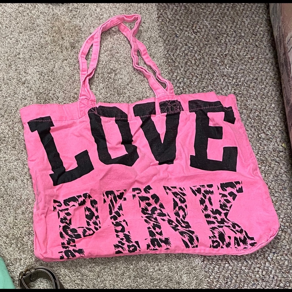 Pink tote bag